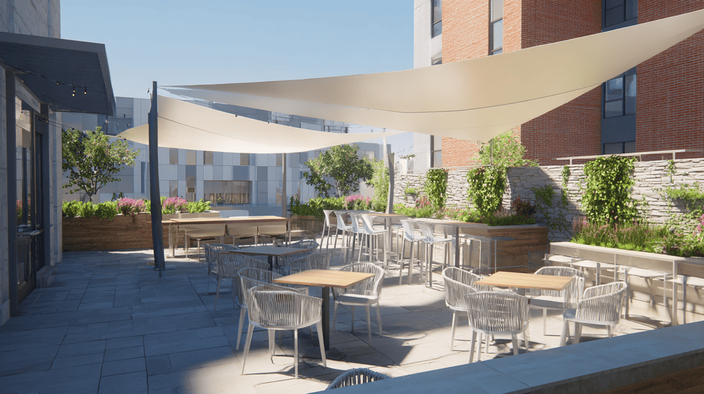 horeca terras met terrasoverkapping