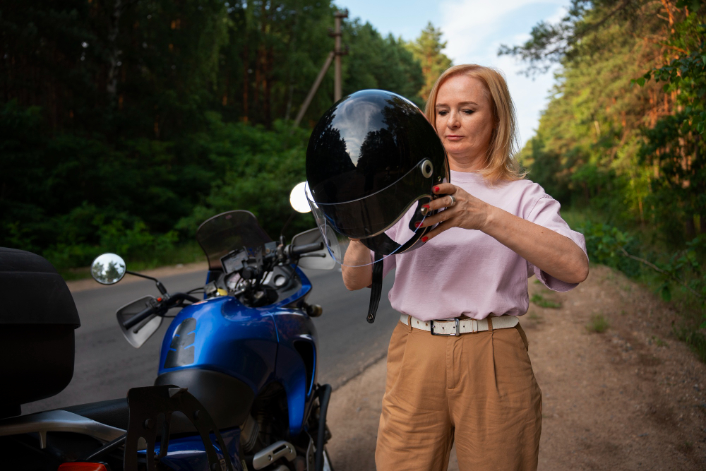 2150647743 vrouw op een motor