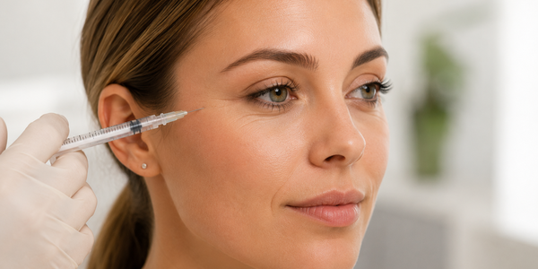 Botoxbehandeling bij een vrouw in een professionele cosmetische kliniek