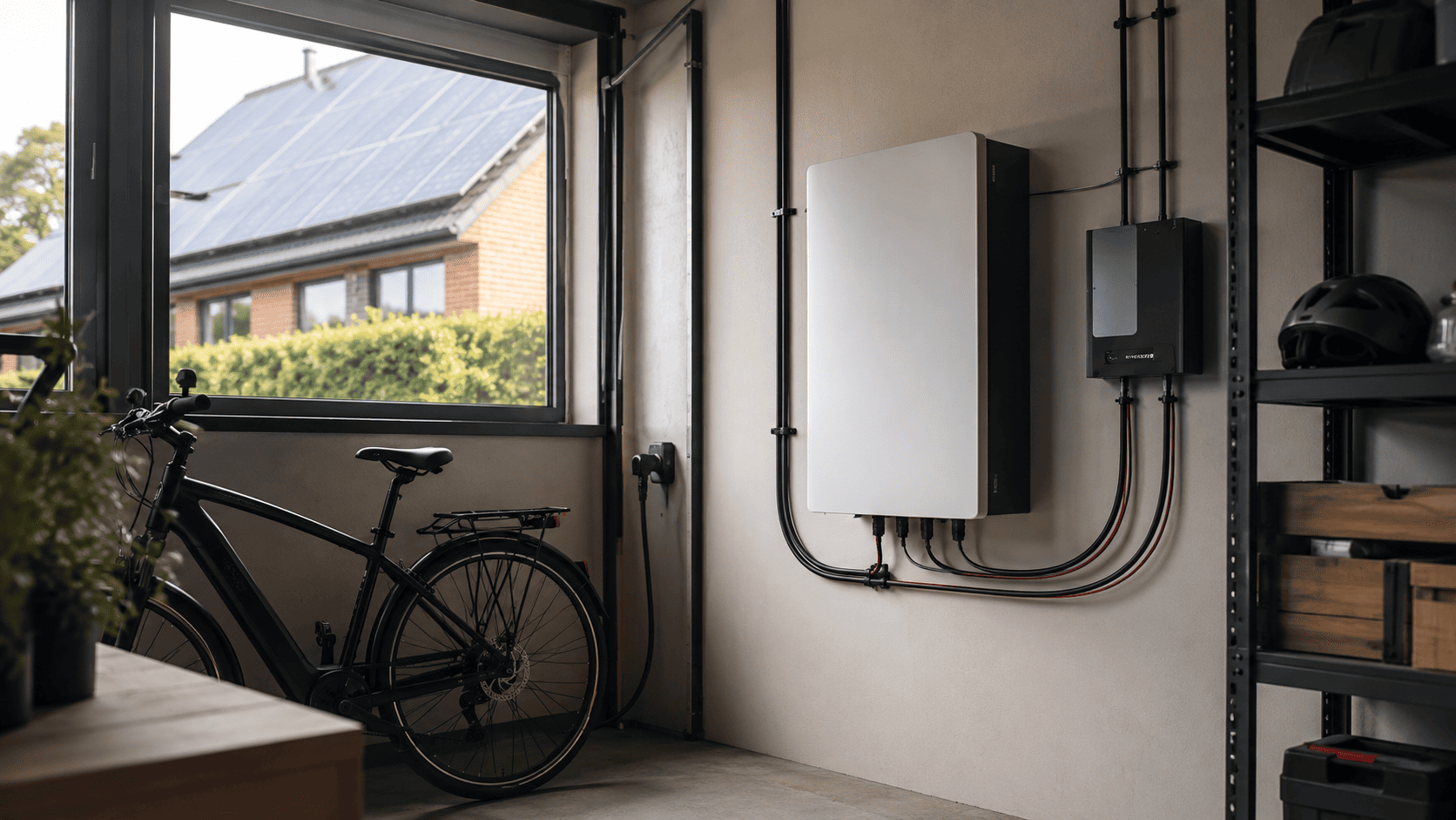 Thuisbatterij in garage