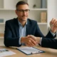 Professionele makelaar vergelijkt vastgoedopties met branche aangesloten vrije makelaar