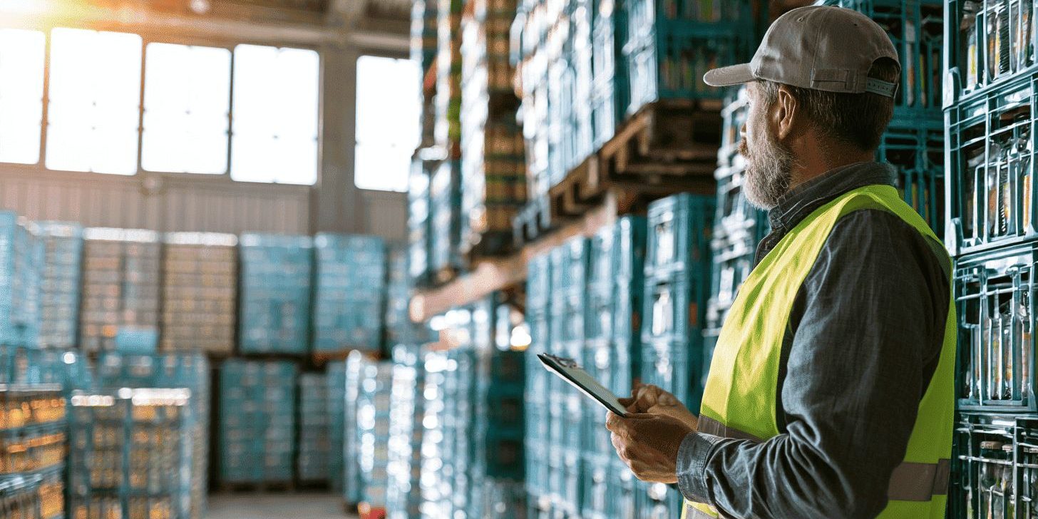 verschil-leverancier-distributeur-magazijn Magazijnmedewerker die voorraad controleert bij een leverancier