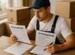 Professioneel medewerker vergelijkt verschil verhuisofferte verhuisgarantie bij dozen